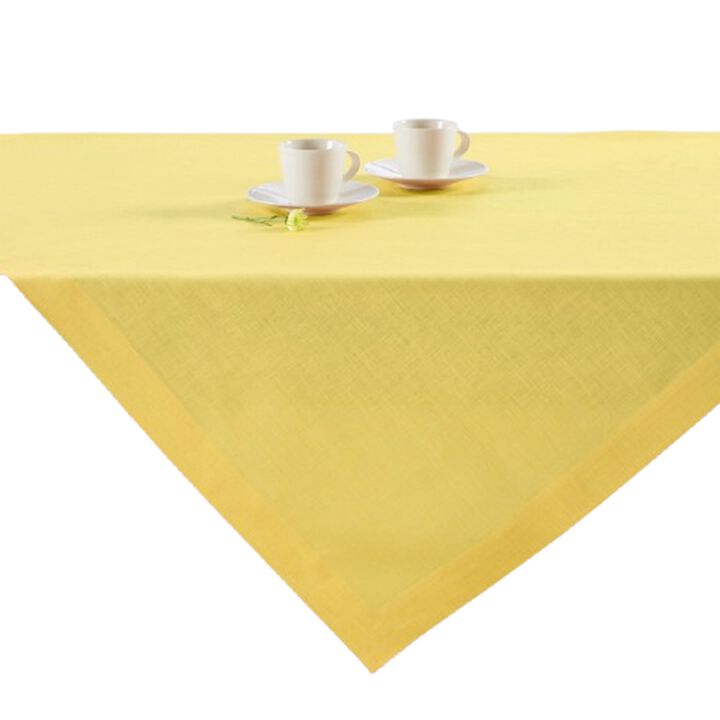 Solino Home 100% Pure Linen Table Throw 52 x 52 Inch | Fete