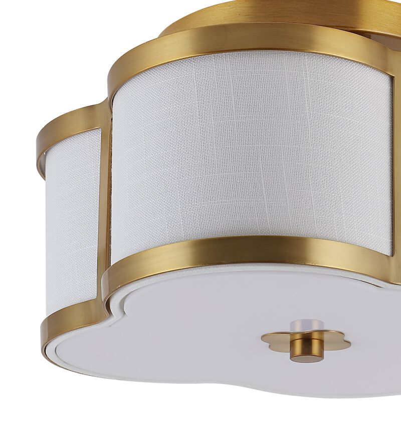 Quatrefoil Scalloped Shade Metal Classic Glam LED Flush Mount