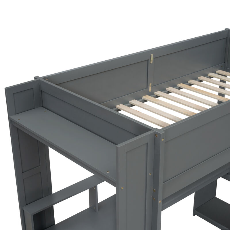 Merax Gaming Loft Bed with Desk