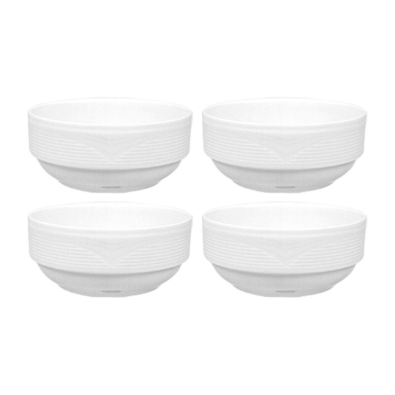 Porcelain Saturn dia.3" h:1.25" 3 oz. Round White Porcelain Bowl (Set of 4)