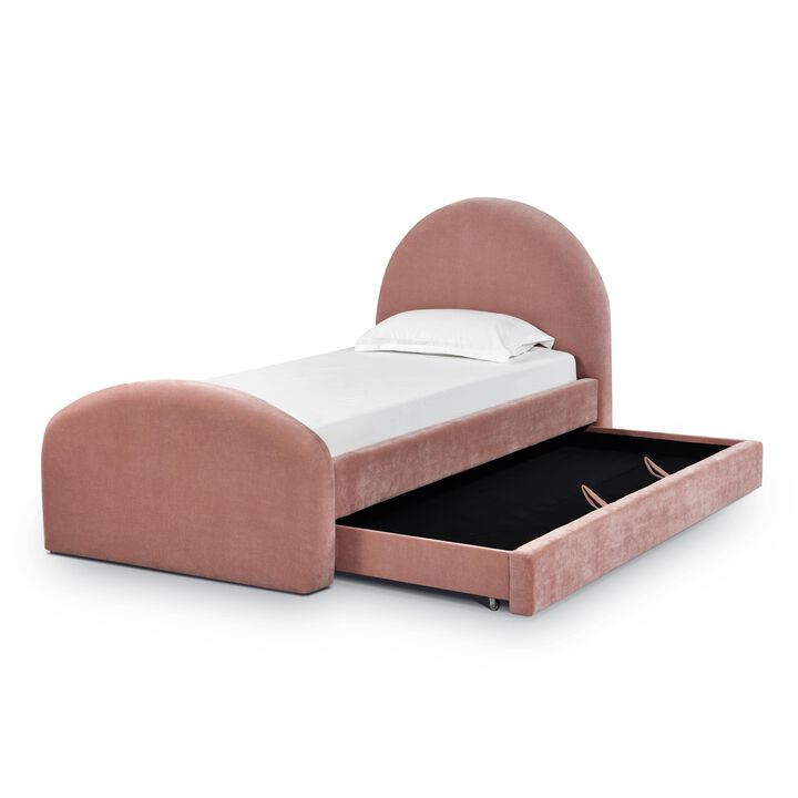 Moon Boucle Twin Trundle Bed