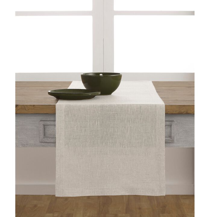 Solino Home 100% Pure Linen Table Runner | Athena for Thanksgiving, Christmas