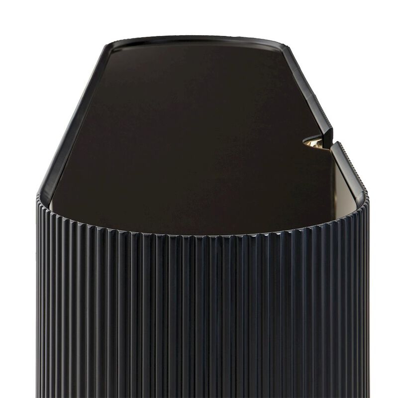 Michael Amini Lisbon Console Table - Silken Matte Black