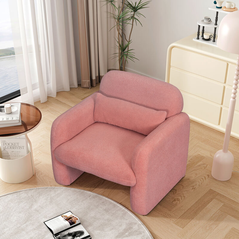 Merax Teddy Fleece Single Sofa Chair Accent Chair