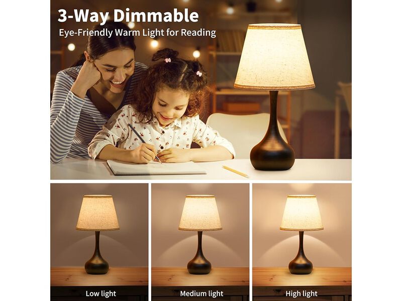 Touch Bedside Lamp for Bedroom