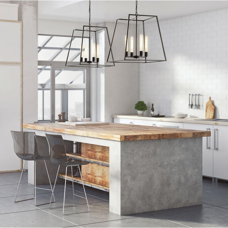Hutson Iron Modern Angled LED Chandelier