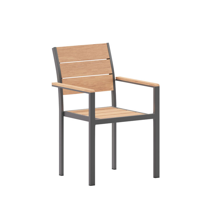 Faux Teak Restaurant Chairs