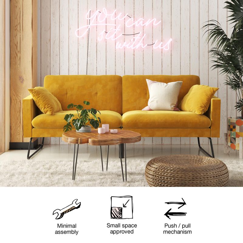 Neely Futon with Bolster Pillows