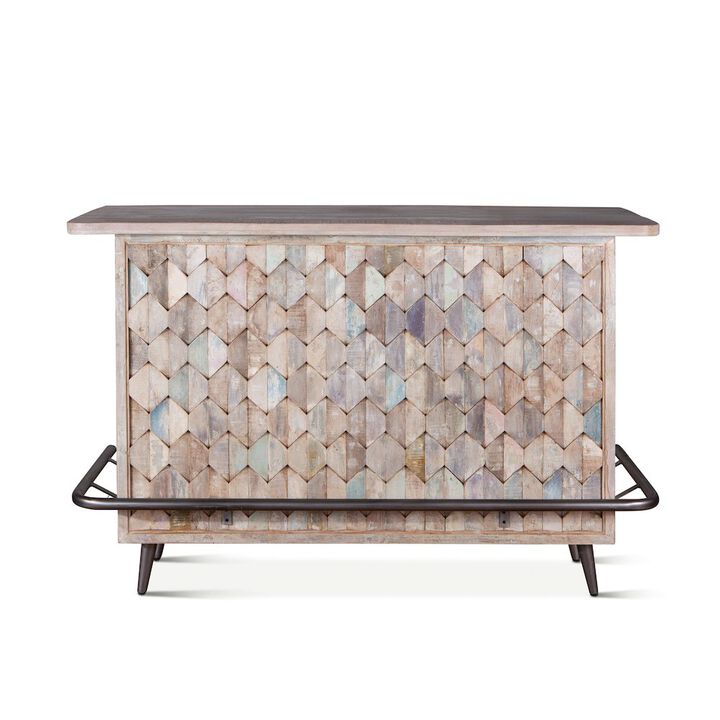 World Interiors Cordoba Vintage Reclaimed Teak Bar