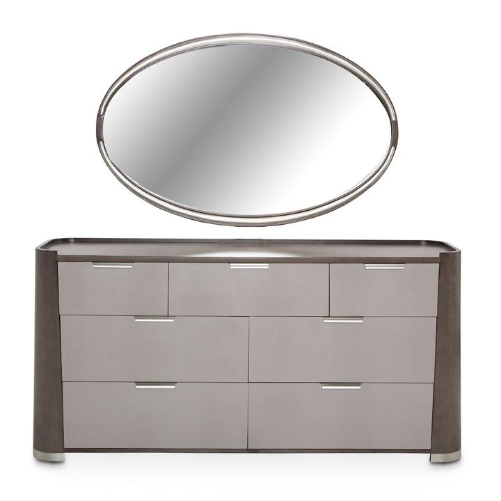Michael Amini Roxbury Park Dresser with Mirror - Slate