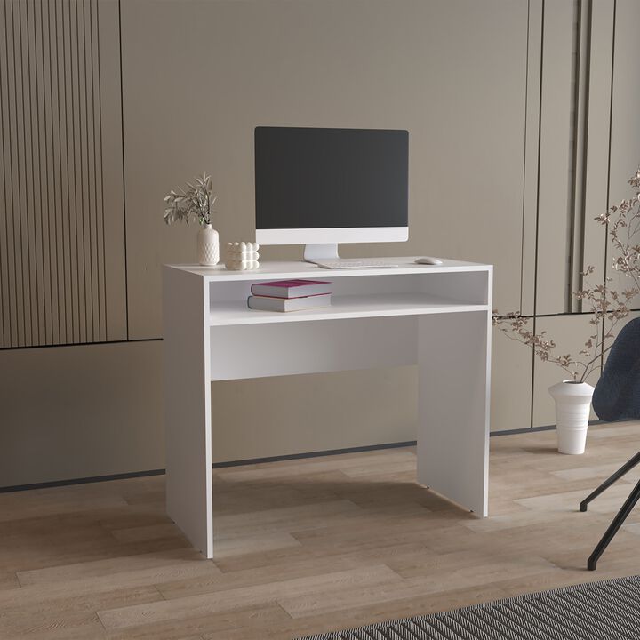 Craig Computer Desk 30.6" H, with 1 Shelf, Black