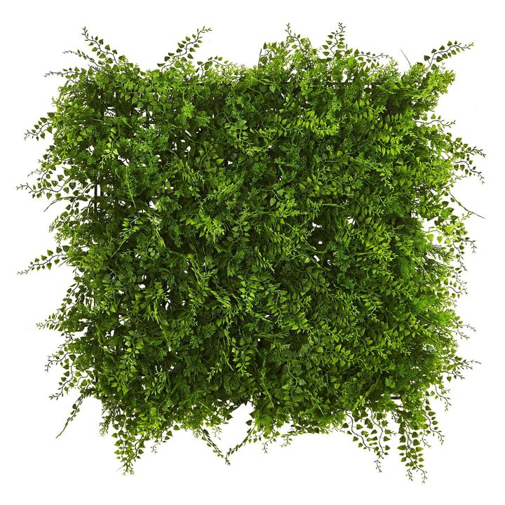 Nearly Natural 20-in x 20-in Mediterranean Fern Panel UV Resit (Indoor/Outdoor)