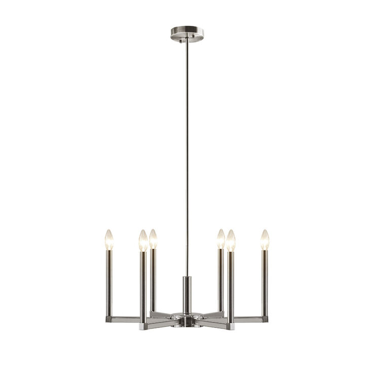Renzetti 6-Light Contemporary Candelabra Style Chandelier