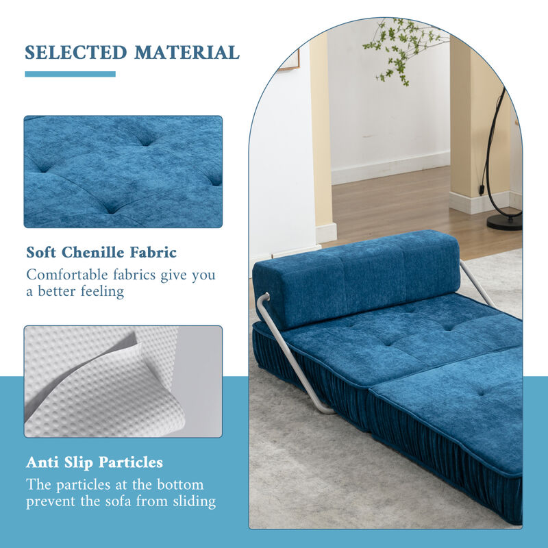 Minimalist Blue Sectional Sofa Set