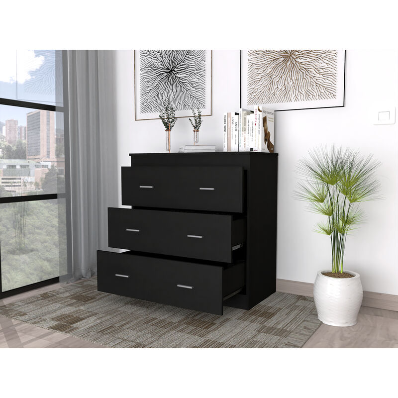 Montclair 3-Drawer Dresser Black