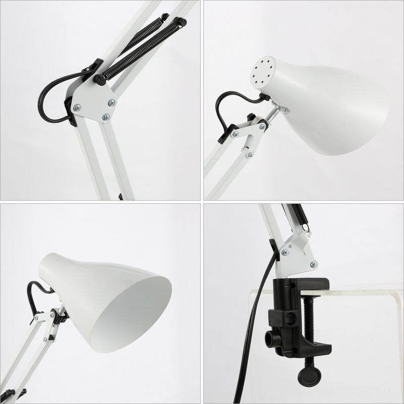 Odile Classic Industrial Adjustable Articulated Clamp On LED Task Lamp