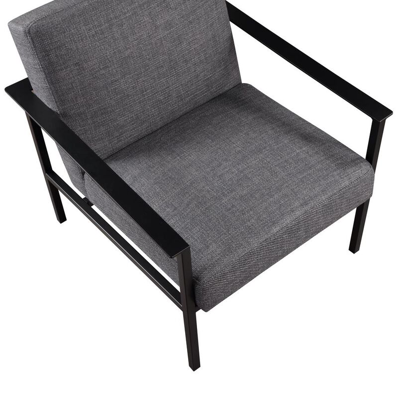 Comfort Pointe Milano Oatmeal White Stationary Metal Accent Chair