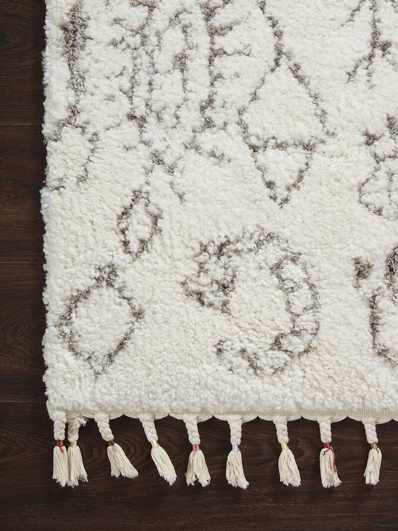 Ronnie RON03 Ivory/Charcoal 18" x 18" Sample Rug