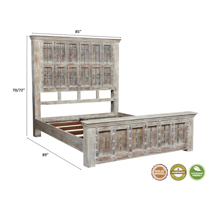 Taran Designs Callan Solid Wood King Panel Bed