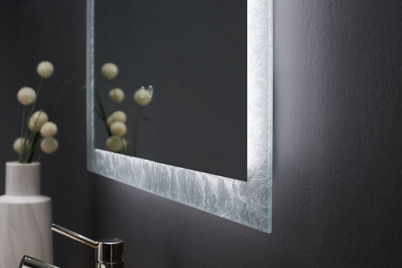 FRYSTA LED Frameless Rectangular Mirror with Dimmer and Defogger