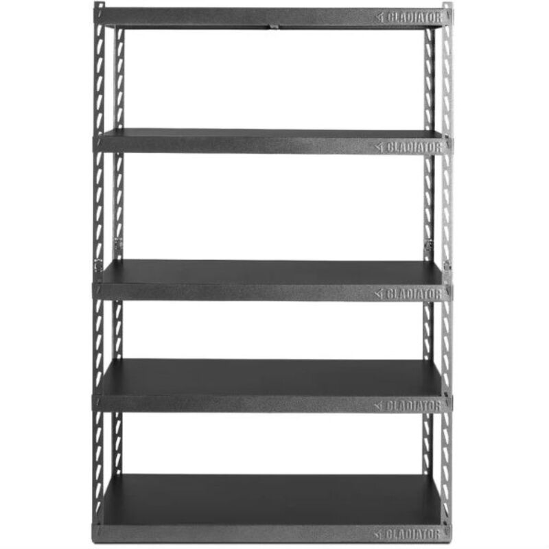 QuikFurn Heavy Duty 48-inch Wide 5-Shelf Metal Shelving Unit