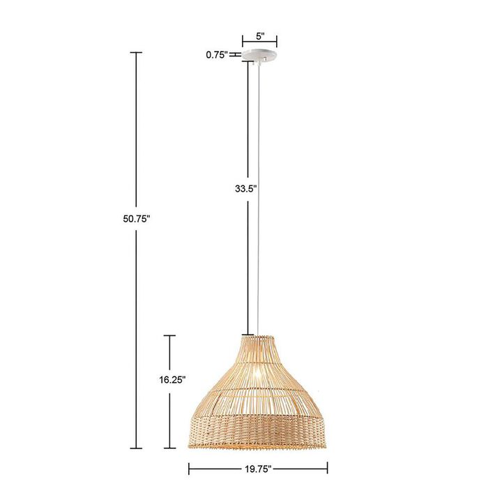 Belen Kox Pendant Natural 19.75x19.75x50.75, Belen Kox
