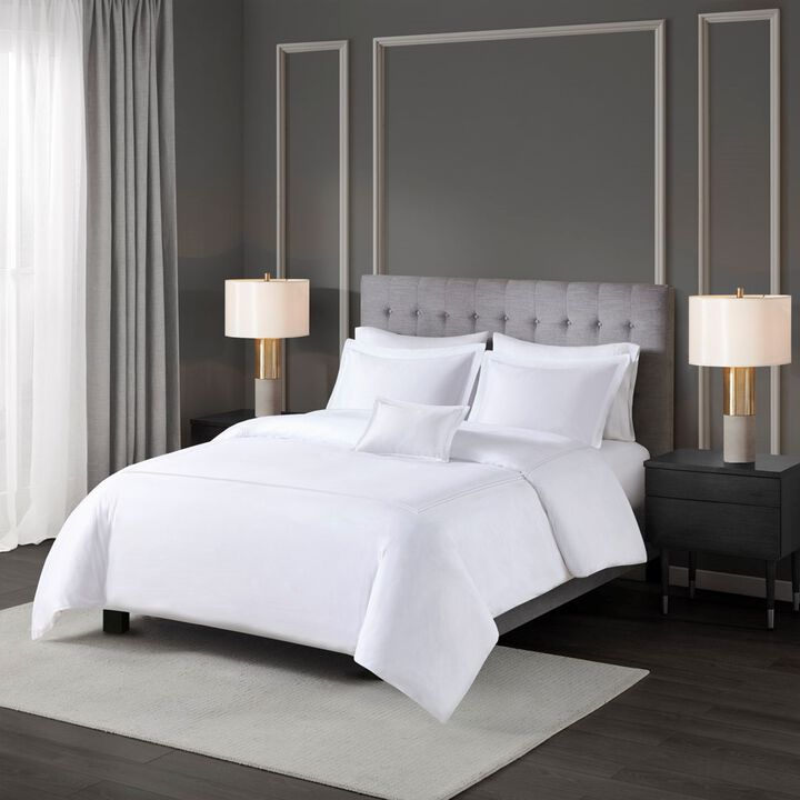 Gracie Mills Mooney 500 Thread Count Embroidered Cotton Sateen Duvet Cover Set
