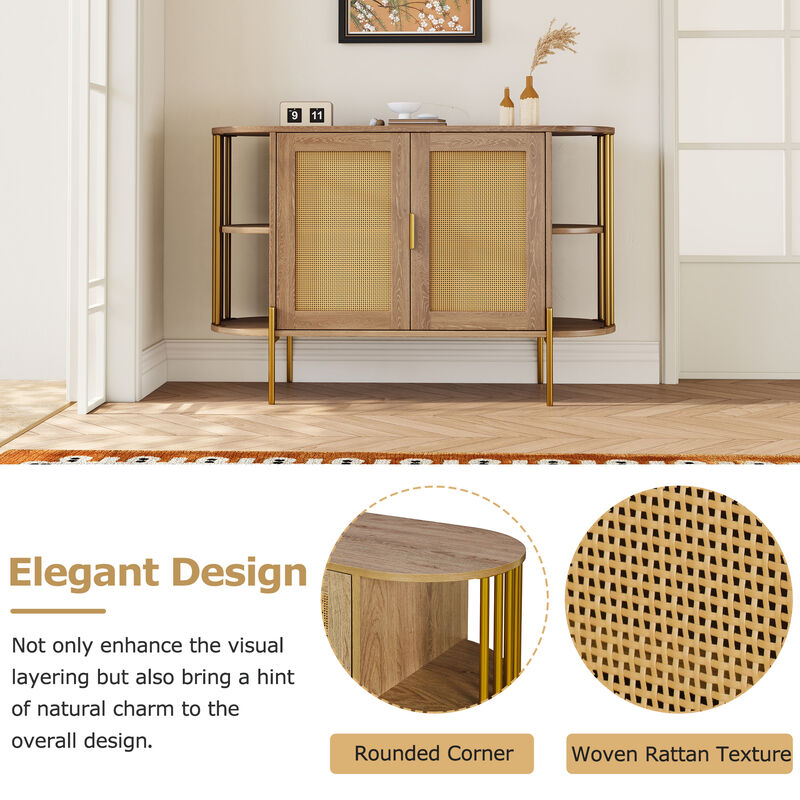 Merax 2-Door Elegant Curved Sideboard Cabinet