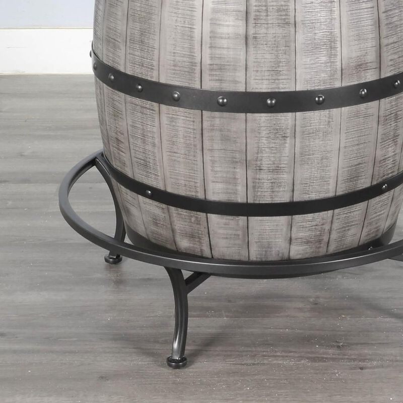 Sunny Designs Round Pub Table with Wine Barrel Base