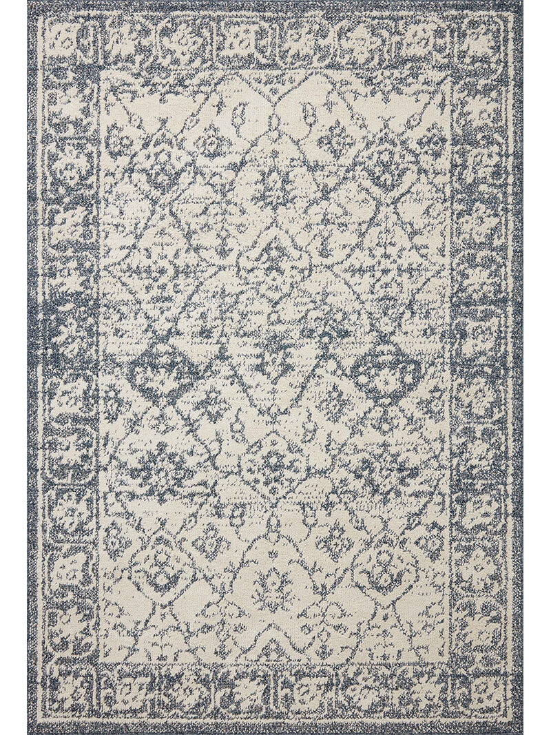 Gigi Ivory/Blue 5'3" x 7'6" Area Rug by Magnolia Home by Joanna Gaines x Loloi