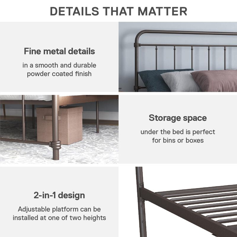 Wyn Metal Black Bed