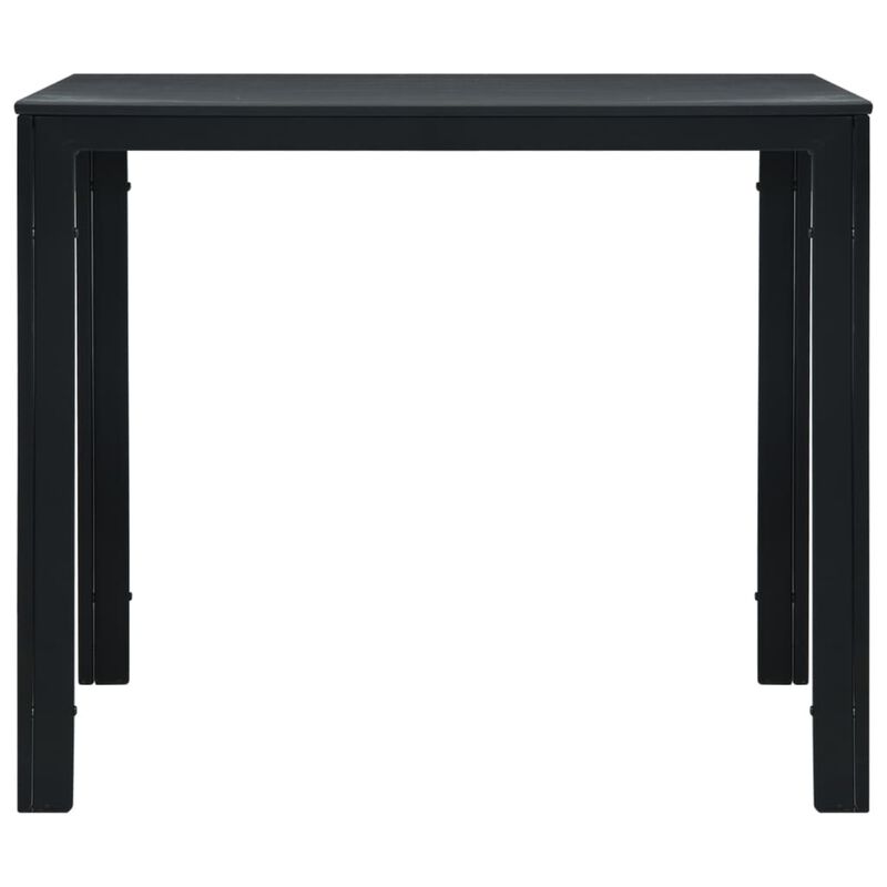 vidaXL Coffee Table Black 30.7"x30.7"x29.1" HDPE Wood Look