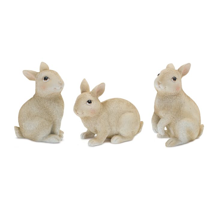 Resin Rabbit Figurines Set of 12 for Spring and Rustic Home Accents