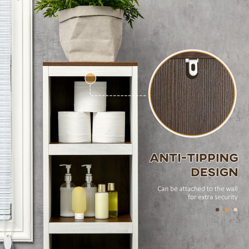 Antique White Storage: Tall Freestanding Bathroom Cabinet
