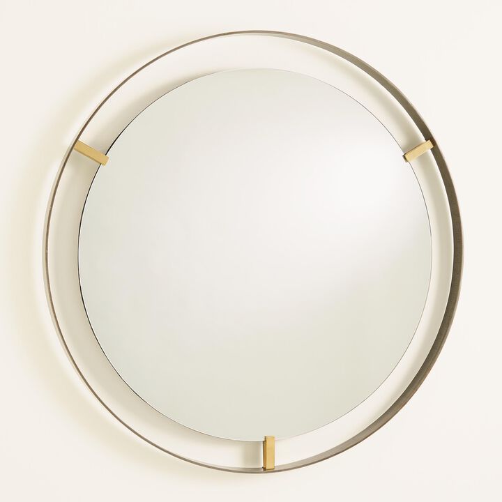 Floating Mirror- Brass