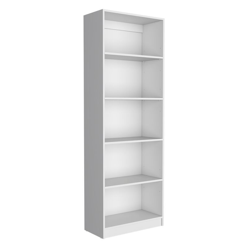 Home 4 Shelves Bookcase with Multi-Tiered Storage -White
