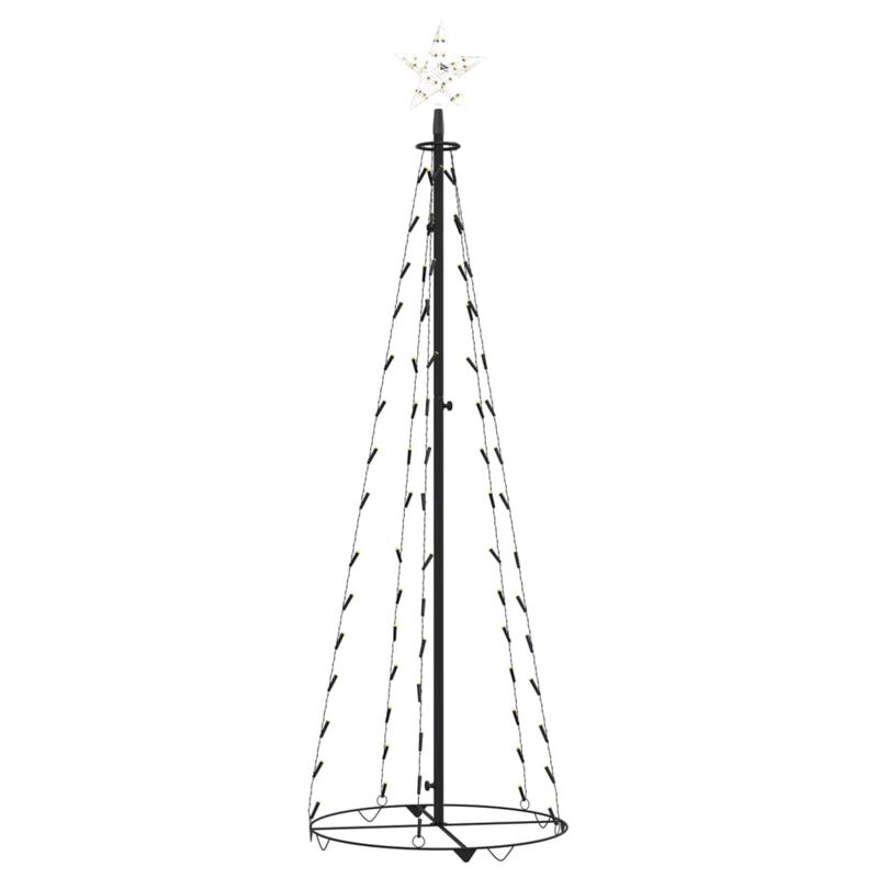 vidaXL Christmas Cone Tree Warm White 84 LEDs 19.7"x59.1"