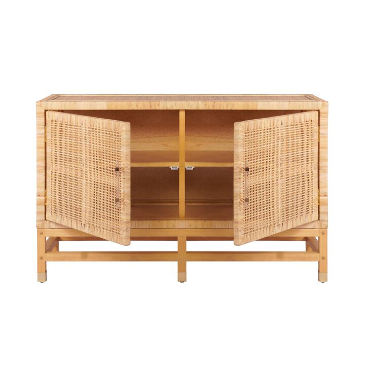 Amara Charcoal Woven Rattan Buffet