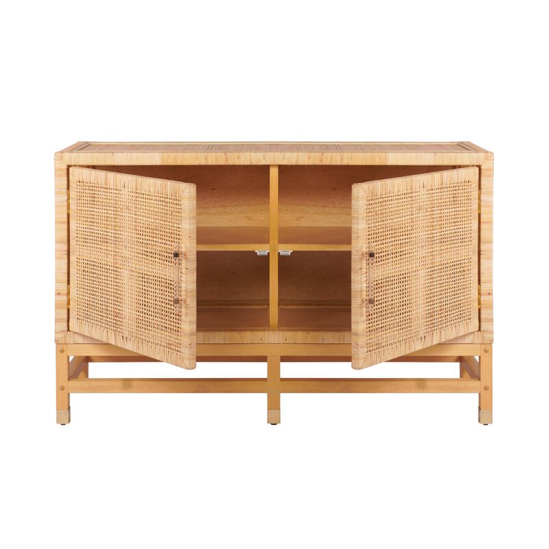 Amara Charcoal Woven Rattan Buffet