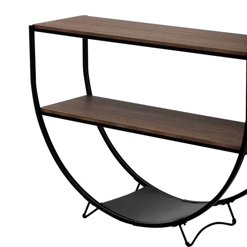 Merax Industrial Demilune Shape Console Table