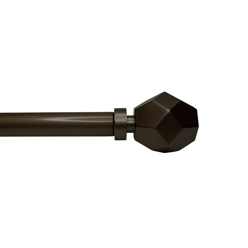 Esencial Convex Curtain Rod Set, Adjustable Length From 72" to 144"