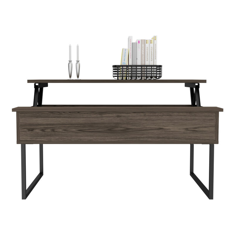 Lift Top Coffee Table Cessarr, Living Room, Dark Walnut