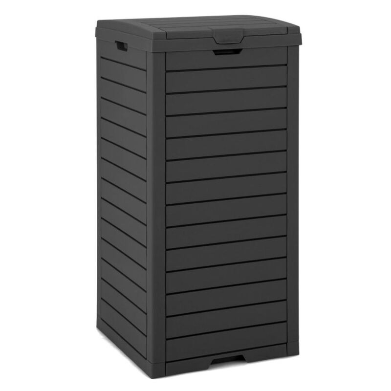 Hivvago 31 Gallon Large Outdoor Trash Can with Lid and Pull-out Liquid Drawer