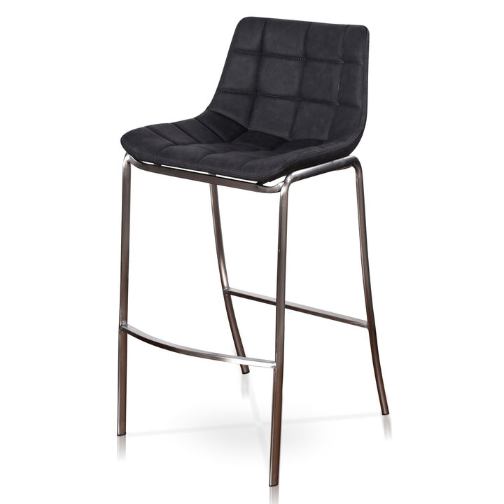 Light Tufts Black Bar Stools