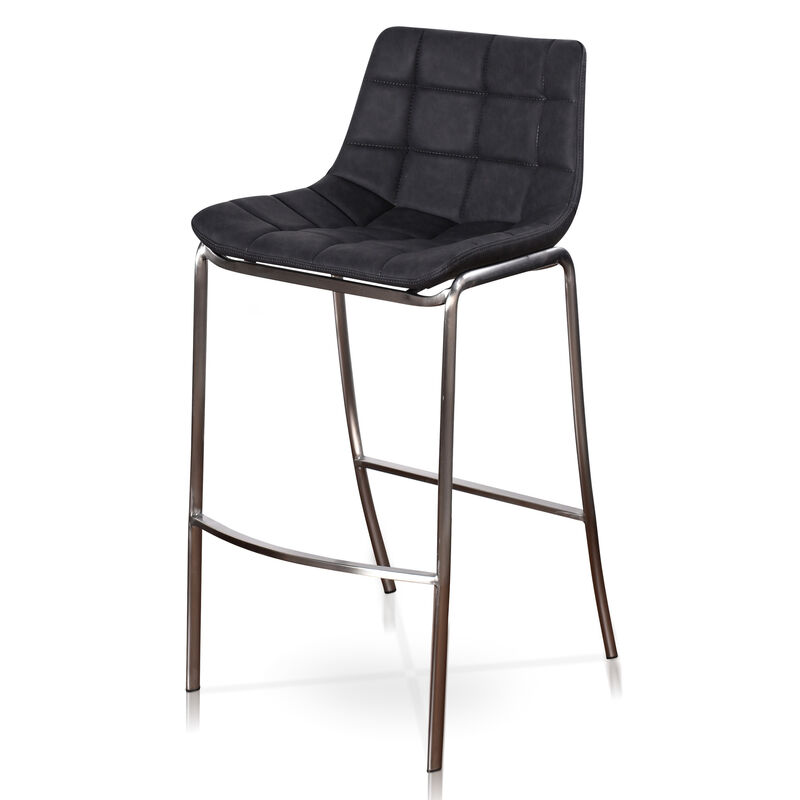 Light Tufts Black Bar Stools