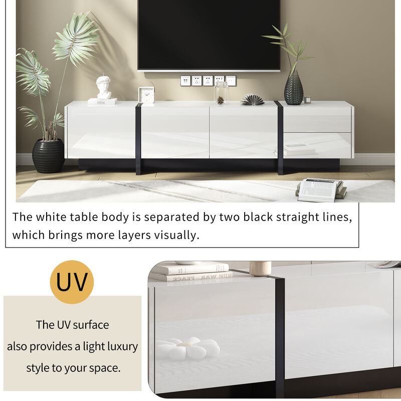 Merax Contemporary Rectangle Design TV Stand