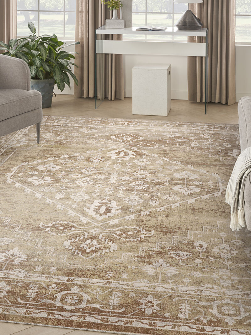 Astra Machine Washable ASW11 Rust/Multicolor 7'10" x 10' Rug