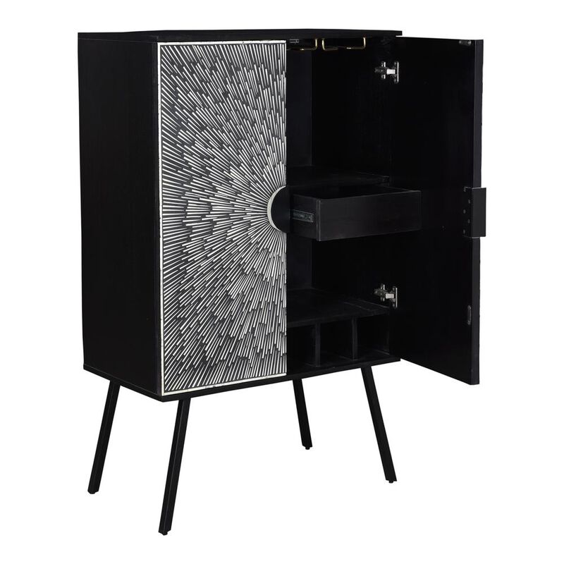 Moe's Home Collection Sunburst Wine Cabinet