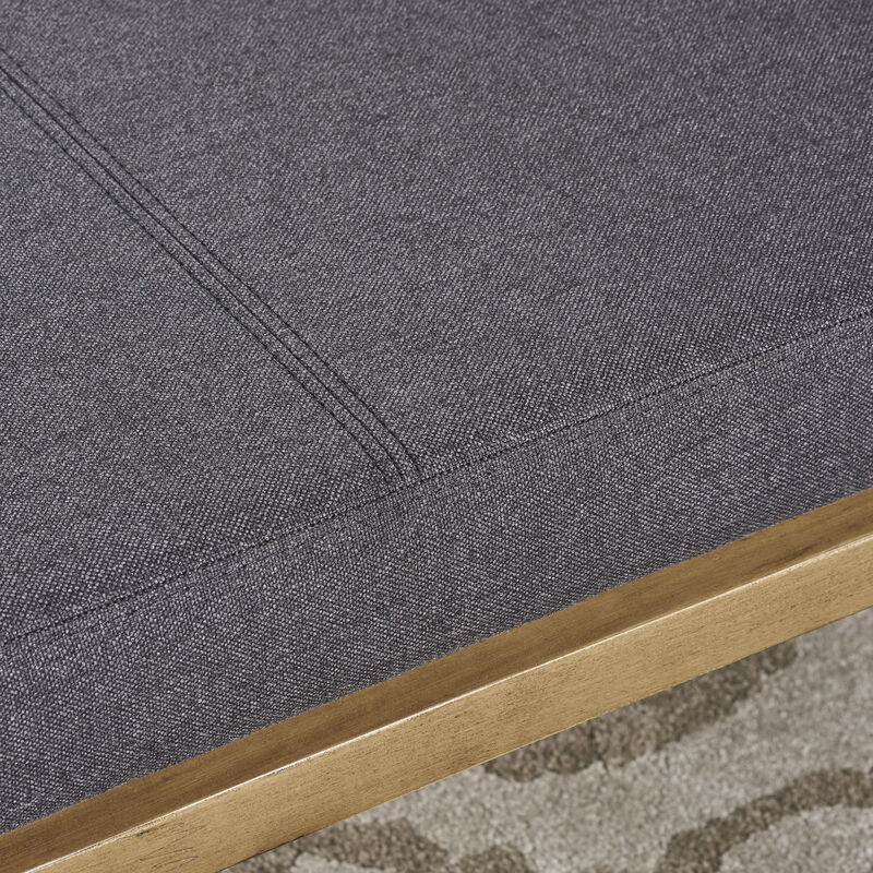 Mid-Century Modern Storage Bench with Hairpin Legs