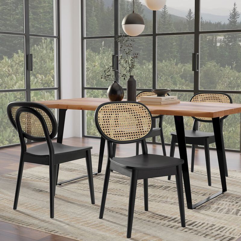 Simpli Home Rachel Dining Chair (Set Of 2) In Black
